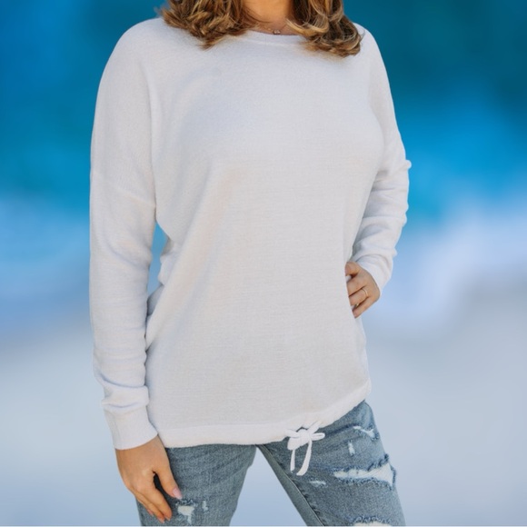 Barefoot Dreams Sweaters - Barefoot Dreams Women’s CozyChic Ultra Lite Slouchy Pullover in Sea Salt Sz. XL